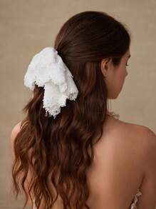 MOTF PREMIUM Coleteros para el cabello con diseño de copo de nieve blanco de 2 capas