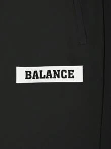 Manfinity Homme 2件套男士休闲字母印花短袖T恤和抽绳腰运动裤套装，夏季男士两件套男士套装男士两件套男士休闲套装 - 淺灰色 - 查看 4