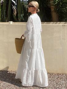 Livesso Nouvelle robe ample et décontractée de style vacances mi-longue pour femmes
