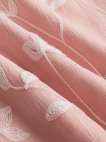 SHEIN Clasi 女士刺绣优雅度假连衣裙，夏季 - 粉色 - 查看 6