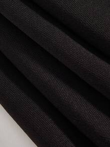 Pantalones cortos con estampado sencillo para niños preadolescentes - Negro - Ver 7