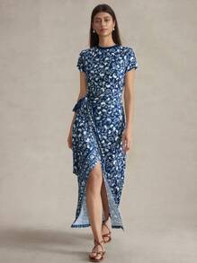 Briarwyn 女士度假风格腰果印花侧扭开衩下摆优雅连衣裙 女士度假装 海滩度假装 女士生日装 女士连衣裙 俱乐部装 女士性感夏季装 女士度假装 波西米亚风服装 女士乡村音乐会装 夏威夷装 女士狂欢装 节日装