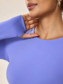 Activina Áo thun tay ngắn lưới mềm mại thoáng khí thể thao dành cho nữ Áo ba lỗ tập luyện - Màu xanh bụi bặm - Xem 3