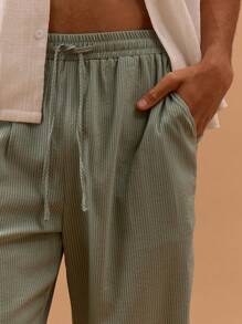 Musero Pantalones con pierna ancha y vuelta, con cintura con lazo, para primavera, verano, días festivos, vacaciones