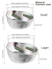 1PC Giỏ đựng rau bằng thép không gỉ để rửa bát và rửa nhà bếp - Xám - Xem 5