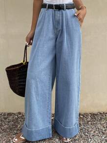 DAZY Summer New SpringStyle Casual Loose Solid Color Women Jeans