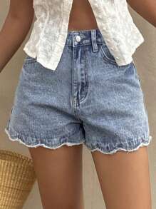 DAZY Shorts vaqueros de mujer de estilo casual suelto y de vacaciones de verano nuevo