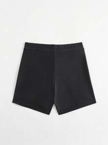 Tween Boys Swimming Trunks, Lightning Graphic Printed, Minimalist Design, Comfortable Swimwear - Plus Size