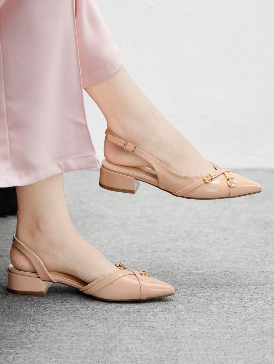 CUCCOO BIZCHIC New Style Pointed Toe Minimalist Commuter Vibe Casual Flat Shoes For Women - Apricot - View 1