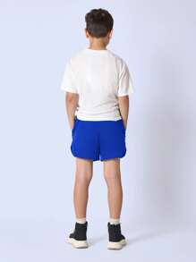SUMWON Shorts deportivos casuales de Brooklyn, ropa activa de nylon elástica en la cintura para gimnasio, correr, caminar y usar en casa durante el verano