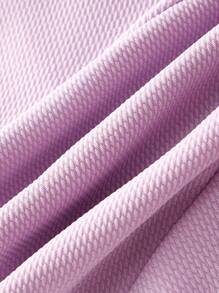 SHEIN MOD 女士紫色露背层叠荷叶边连衣裙 - 紫丁香色 - 查看 3