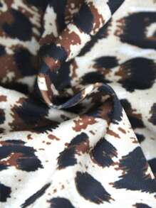 Manfinity Swimmode Men's Leopard Print Backless Halter One-Piece Swimsuit BeachModeOn BeachModeOn Men Swim Trunks Set Bathing Suits For Men