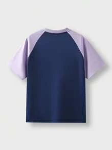 JNSQ 返校休闲户外运动短袖T恤，儿童圆领趣味数字印花户外休闲运动短袖T恤上衣 - 彩色 - 查看 6