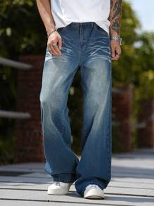 Manfinity Hypemode Men's Casual Loose Baggy Jeans