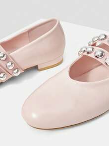 MOTF PREMIUM GIÀY BALLET DA PU CÓ KHÓA - Hồng - Xem 5