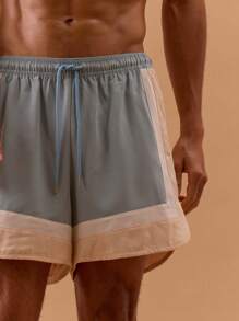 Musero Men Colour Panel Swim Shorts Spring, Summer, Holiday, Vacation - Multicolor - View 5