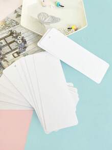 SHEIN 30Sheets/Set Kraft Paper Card Blank Black Card Business Card Message Thank You Card Writing Cards Label Bookmark Learning Cards Doodle Bookmark Ancient Style Bookmark Paper Blank Paper With Holes Hand-Painted Cards Creative DIY Material Package Student Note Handwritten Card - White - View 2