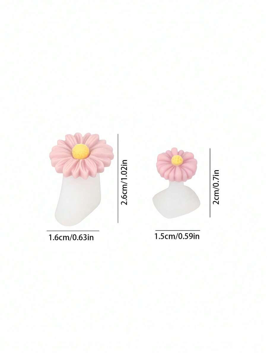 4PCS/8PCS Silicone Toe Spacers - Chrysanthemum Pearl Pedicure Tools For Beach/Camping Summer Nail Care & Pain Relief Separators