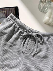 CovetEZ Pantalones cortos casuales de unicolor para mujer, adecuados para el verano