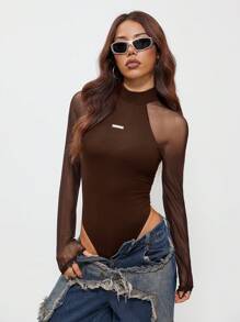 Coolane Women's Spring/Summer Music Festival Party Breathable Mesh Stretchy Bodysuit Bodysuits,Valentine's Day