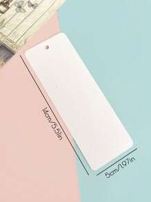 SHEIN 30Sheets/Set Kraft Paper Card Blank Black Card Business Card Message Thank You Card Writing Cards Label Bookmark Learning Cards Doodle Bookmark Ancient Style Bookmark Paper Blank Paper With Holes Hand-Painted Cards Creative DIY Material Package Student Note Handwritten Card - White - View 8