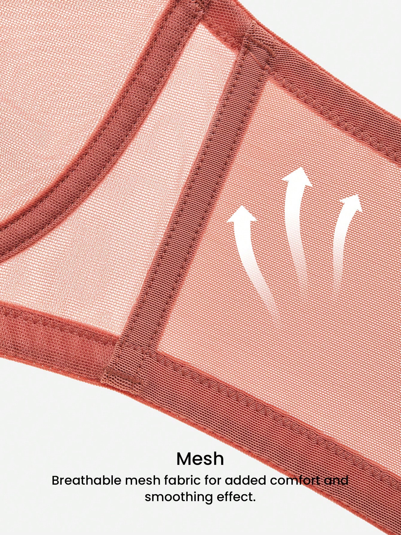 Unlined Full Coverage Side Support Mesh Bra