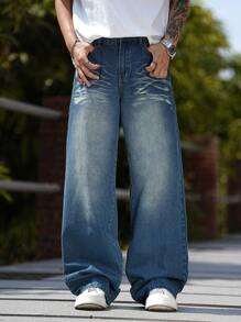 Manfinity Hypemode Men's Casual Loose Baggy Jeans
