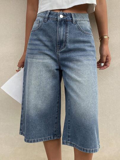 Livesso Shorts vaqueros sueltos y casuales de estilo vintage para mujeres, nuevo diseño de verano