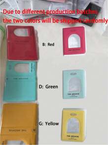 1PC 3 Inch Album Thẻ Màu Kem, Album Mini Di Động, Bìa Cửa Sổ Rỗng, Hộp Đựng Album Thẻ Lưu Trữ Màu Trơn Đơn Giản, Lưu Trữ Ảnh, Hai Mặt Đựng Được 40 Thẻ Nhỏ, Trở Lại Trường Học, Đồ Dùng Học Tập - Nhiều màu - Xem 9