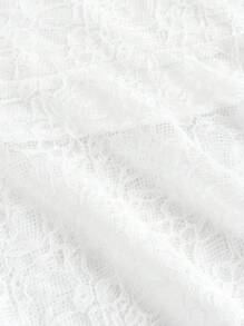 Girlism TEENGIRL 蕾丝不对称下摆吊带背心和美人鱼荷叶边下摆半身裙两件套，优雅婚礼/度假装