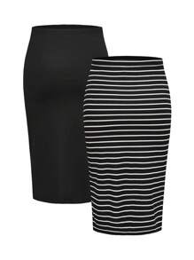 Modmama Falda de maternidad ajustable, versátil y casual