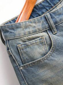 Chillumni Quần short denim giặt thường ngày cho nam mùa hè - Rửa nhẹ - Xem 5