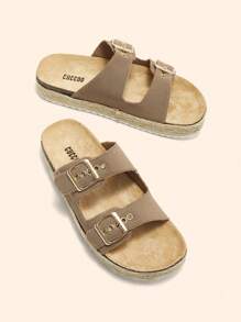 CUCCOO BASICS Women's Fashionable & Comfortable Beach Sandals - Apricot - View 2