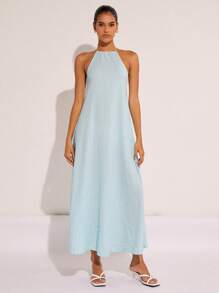 COSMINA Women Long Dress, Easter Dress Women, Easter Outfit Women, Easter Styles, Easter Outfit Curve, Easter Outfit Women, Boho, Bohemia, Boho Women's Clothing - Blue - View 5