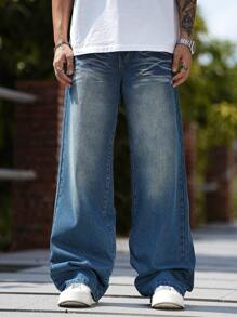 Manfinity Hypemode Men's Casual Loose Baggy Jeans