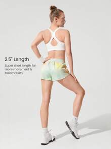 GLOWMODE 2.5" Stay Cool Quick-Dry Lightweight Zipper Pockets Reflective Strips Low Waist Active Running Shorts With Built-In Deodorant Underwear Jogging Training Gym Workout Wear - Multicolor - View 2