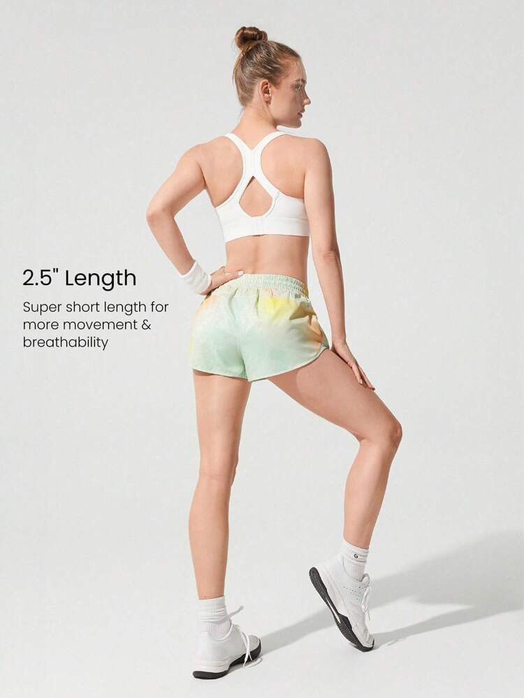 2.5" Stay Cool Quick-Dry Lightweight Zipper Pockets Reflective Strips Low Waist Active Running Shorts With Built-In Deodorant Underwear Jogging Training Gym Workout Wear