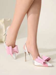 CUCCOO CHICEST 10,8 cm spitze elegante Hochzeits-High Heels, weiß und rosa mit Strass verzierter Schmetterling Dekor - Weiss - Übersicht 8