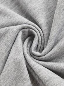 SHEIN Essnce Vintage Casual Minimalist Car Graphic Grey Plus Size Women T-Shirt, Suitable For Summer - Light Grey - View 5