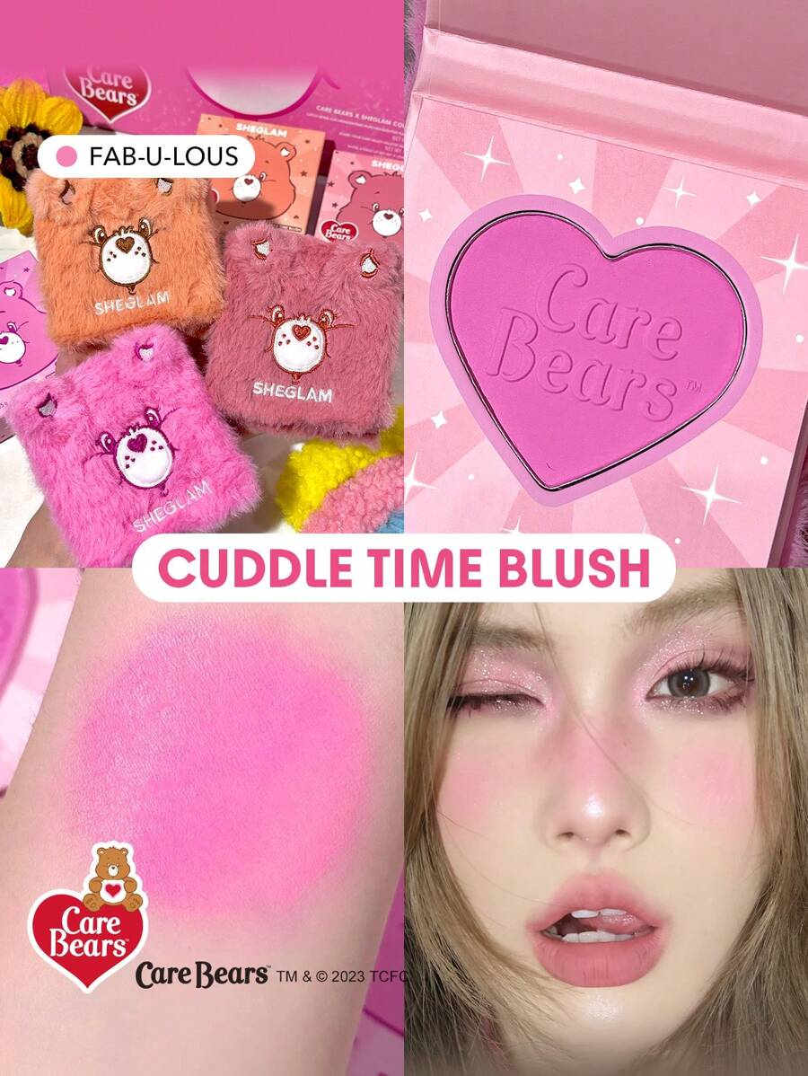 Care Bears X SHEGLAM Cuddle Time Blush-Fab-U-Lous 粉狀腮紅盤高顯色不褪色持久持久輕薄面部彩妝粉色腮紅 品牌 美容 化妝 化妝品 適合女性與女孩 完美搭配夏季春季 Y2K 時尚 流行 生日 母親節禮物 假期 派對準備就緒 最佳顏色 - Fab-U-Lous - 查看 1