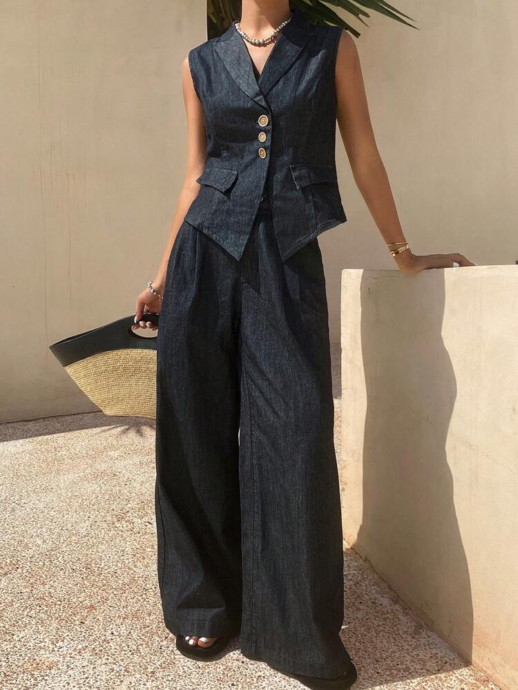 Women Denim Two Pieces Outfits