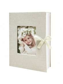 1 Pc Photo Album, 4x6 100 Pockets, Linen Cover, Slip-In Photo Pockets, Suitable For Wedding, Family, Anniversary, Vacation, Gift, Birthday Gifts Graduation - Multicolor - View 5