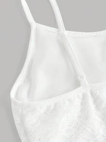 Girlism TEENGIRL 蕾丝不对称下摆吊带背心和美人鱼荷叶边下摆半身裙两件套，优雅婚礼/度假装