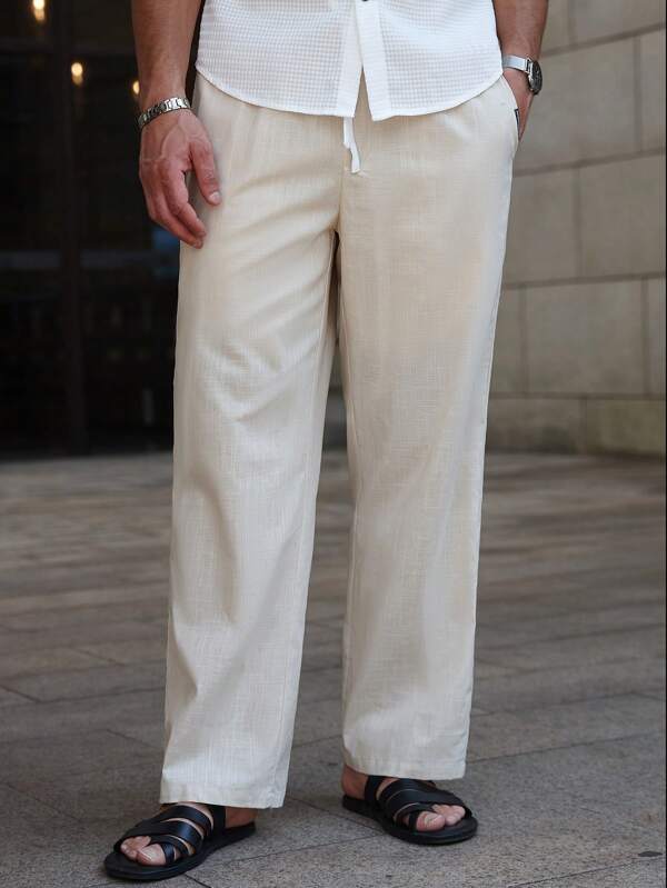 Manfinity RelaxMax Men's Casual Solid Colored Tapered Pants