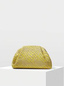 MOTF PREMIUM PU 皮革褶饰手拿包 - 黃色 - 查看 2