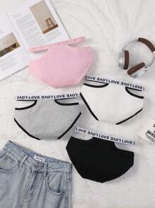 4pcs/Pack Minimalist & Comfy Big Kids' Triangle Underwear - Multicolor - View 2