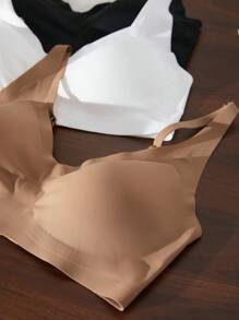 Snug Zone 3 pièces Soutiens-gorge sans couture sans fil de base pour femmes