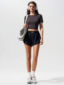 Fluxe 休闲纯色针织低腰宽松短裤