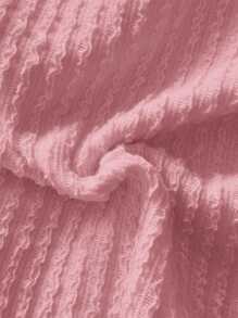 Soleia Váy ngắn chữ A dệt kim họa tiết jacquard màu mơ dành cho nữ - Hồng - Xem 8