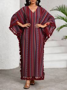 SHEIN Lady Randiga Mönster Semesterkläder Dam Boho/Bohemia/Boho Damkläder Afrikanska Kvinnor Klänningar Dam Sommar Tropiska Klänningar För Dam Affärs Casual Dam Elegant Klänning Casual Examensklänningar För Dam Födelsedags- & Evenemangsklänningar /Kontorsklänningar /Kyrkoklänningar /Bröllopsklänningar /Högtidsklänningar / - Svart och Vitt - Visa 5